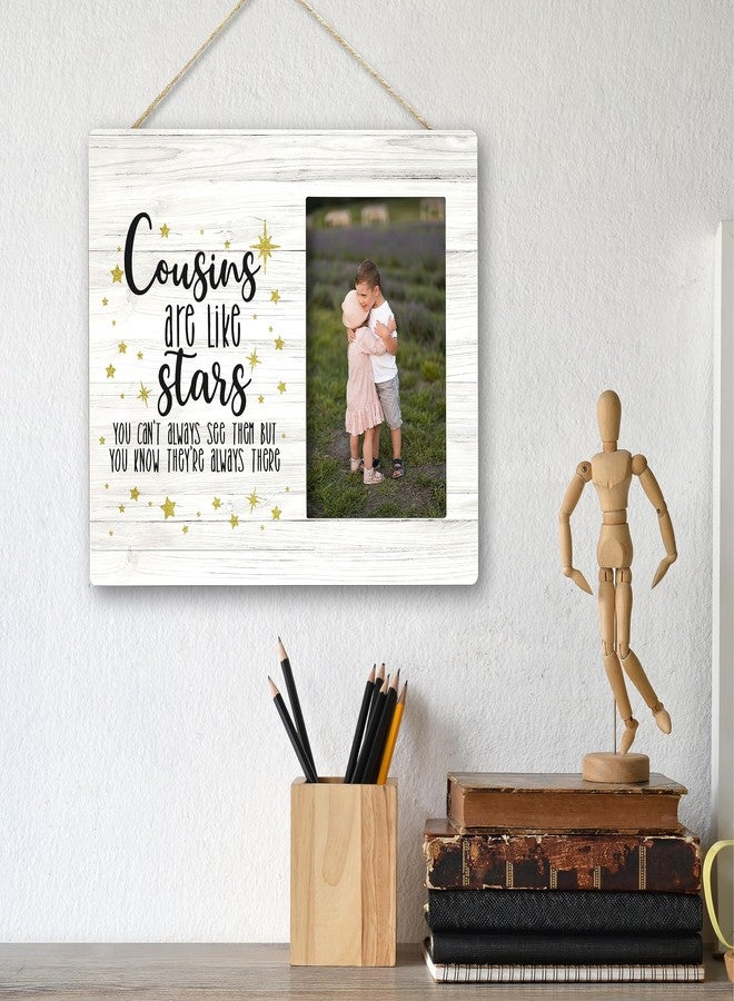 SRADMO Cousins Picture Frame, Cousin Gifts for Women, Cousins are Like Stars 10x8 inch Wooden Tabletop Photo Frame - Image 4